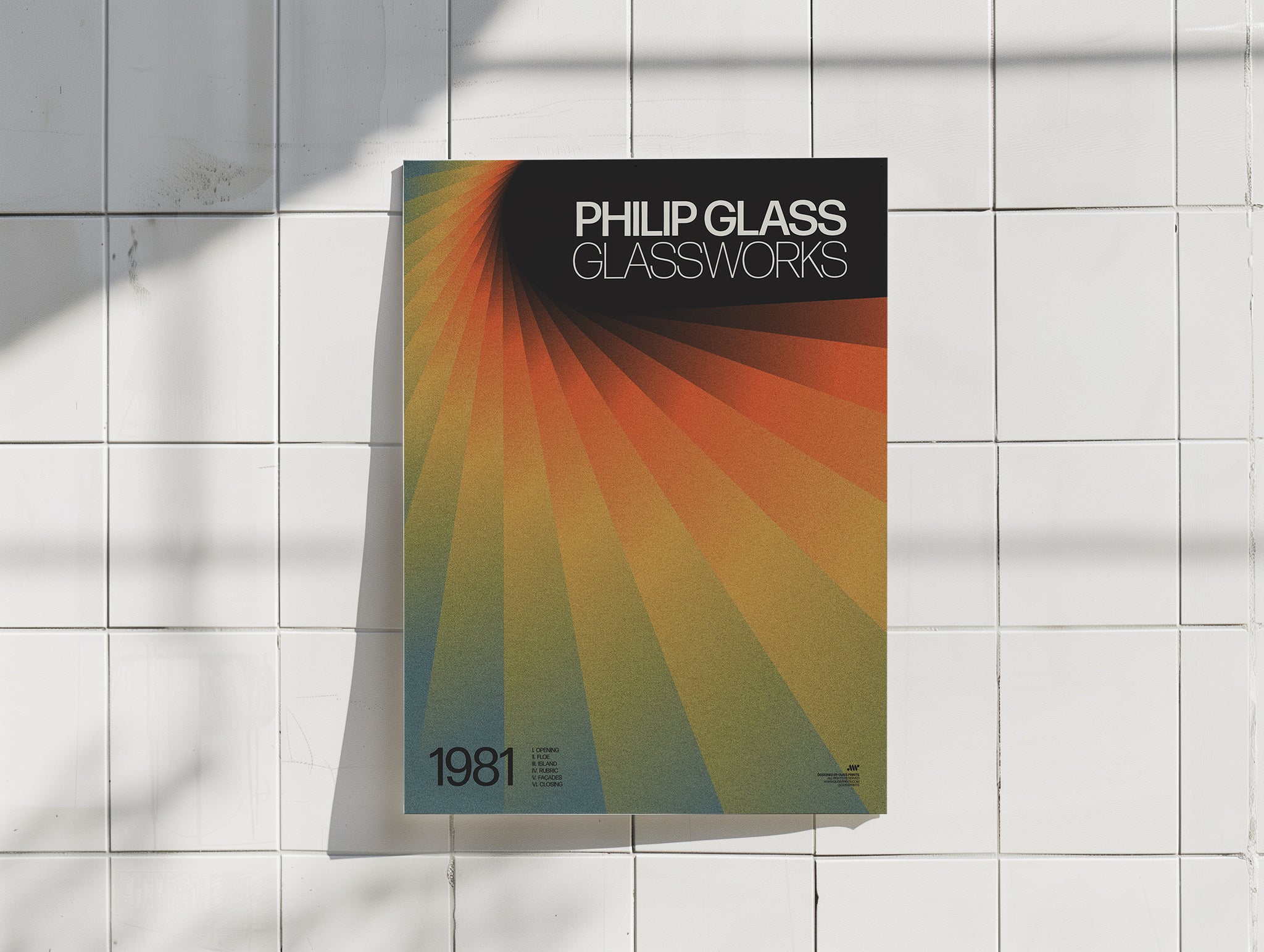 Philip Glass Glassworks Concert Poster