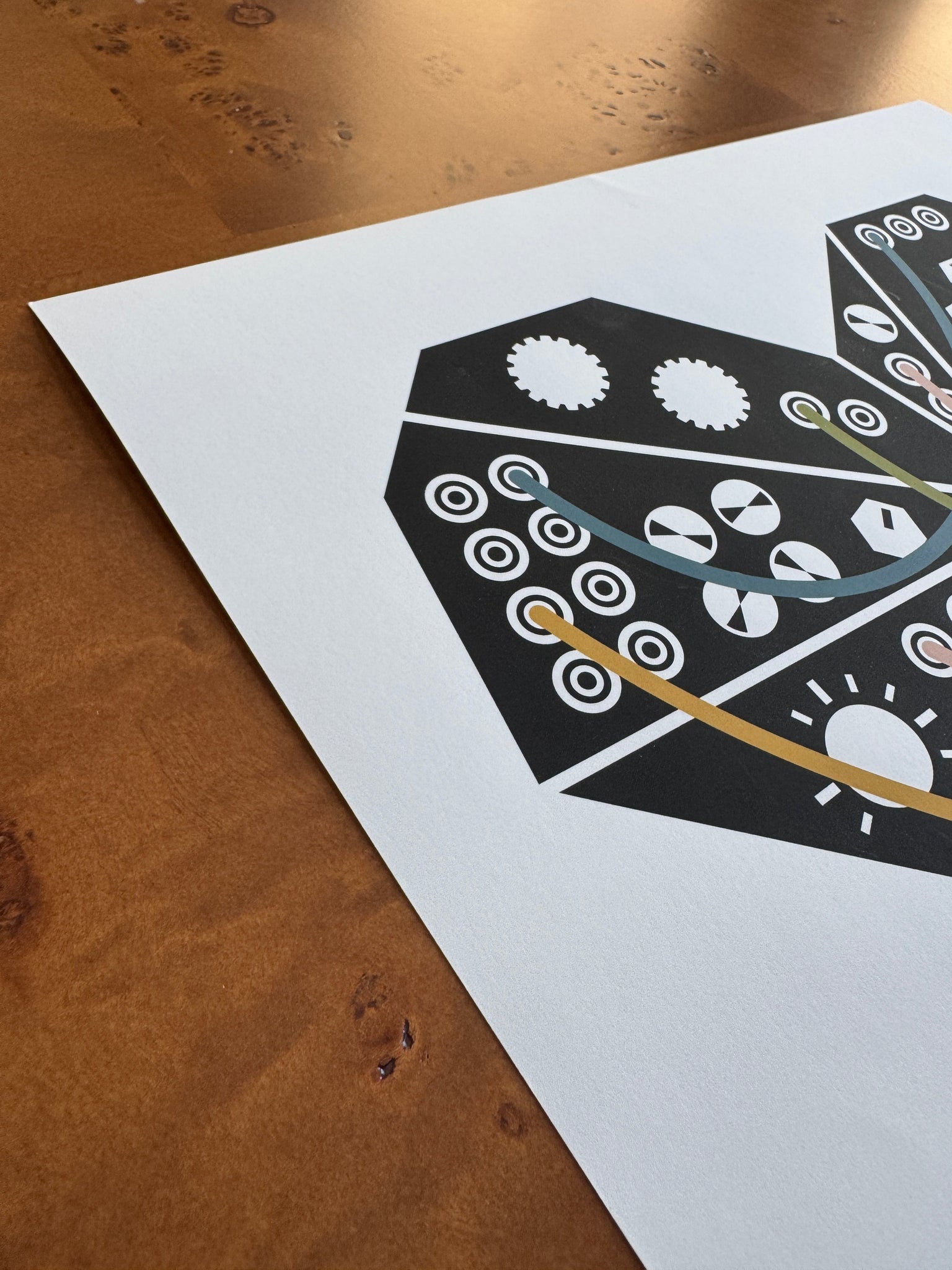 SAMPLE: Modular Synthesizer Heart Print, 12x12