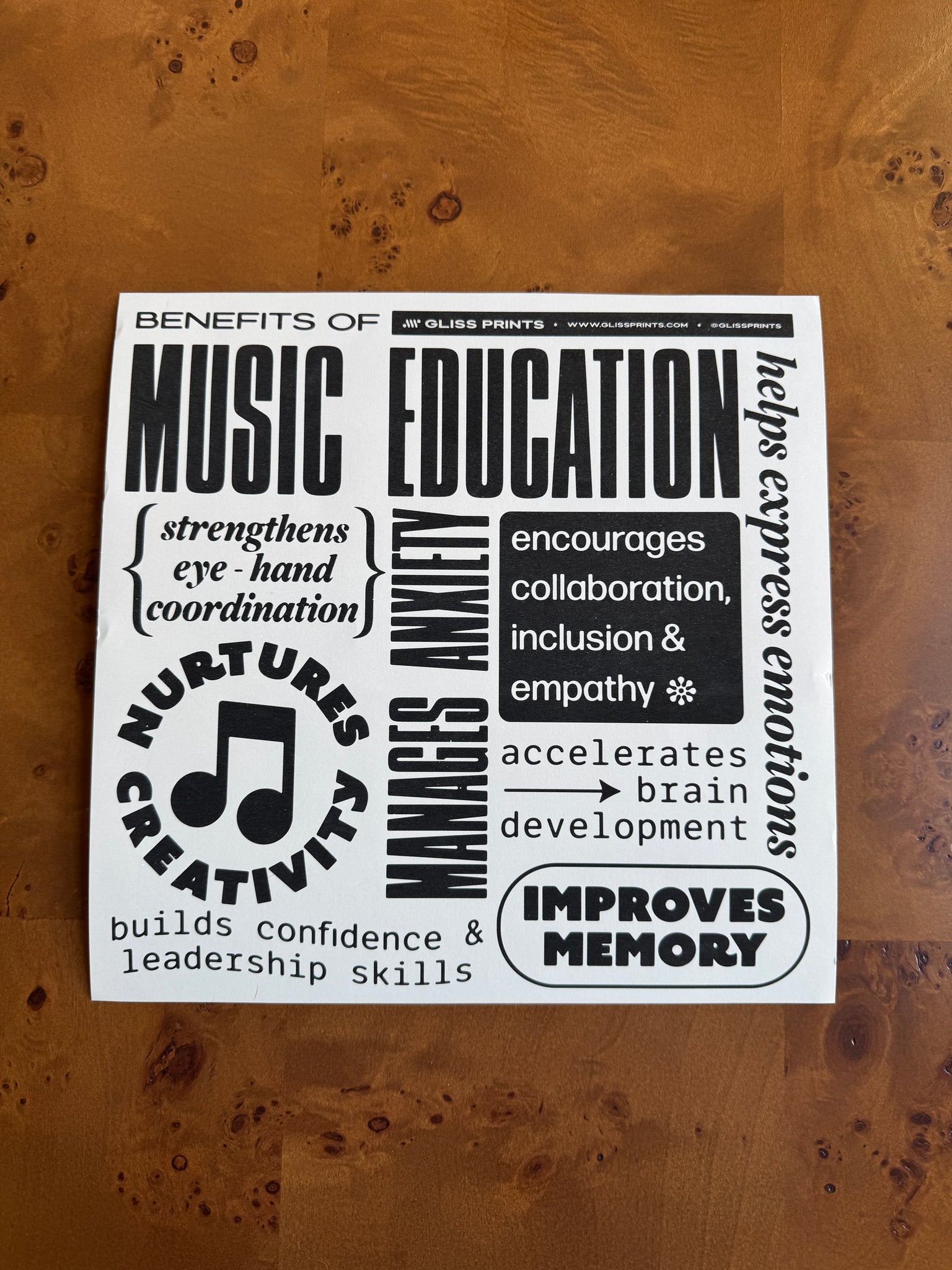 SAMPLE: Benefits of Music Education 12x12