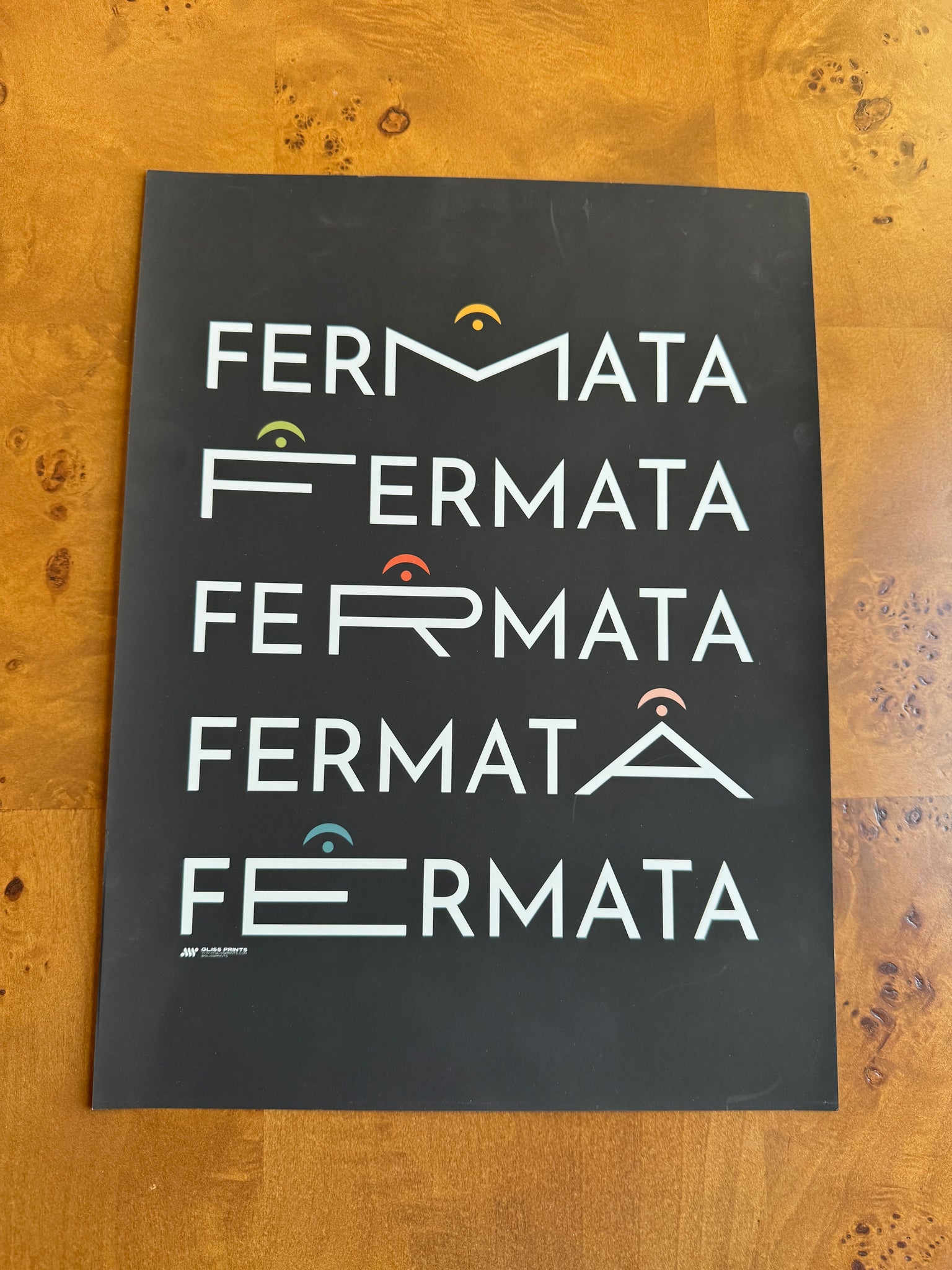 SAMPLE: Fermata Typography Print, 12x18"