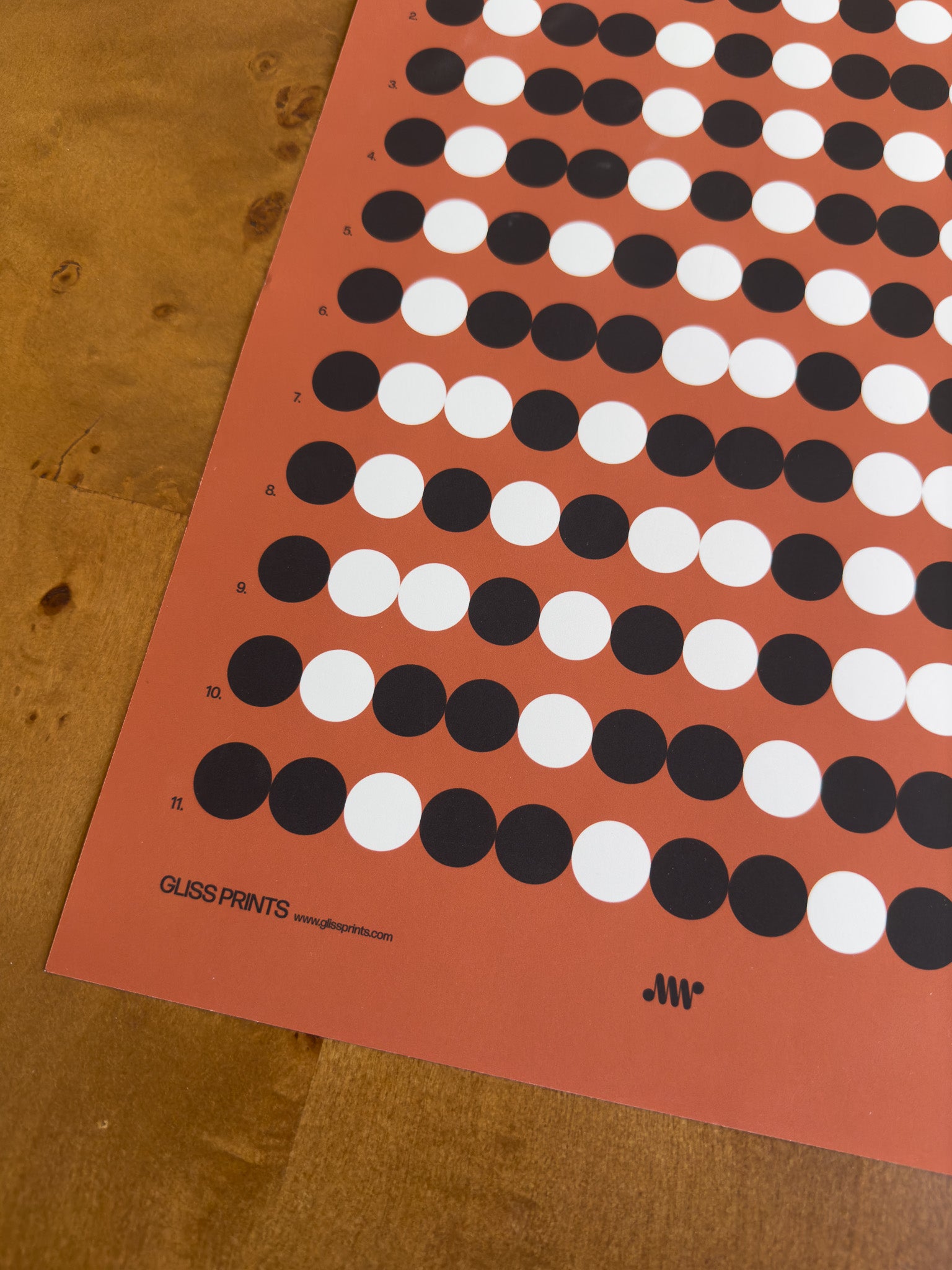 SAMPLE: Scales Dot Design, Red 12x18
