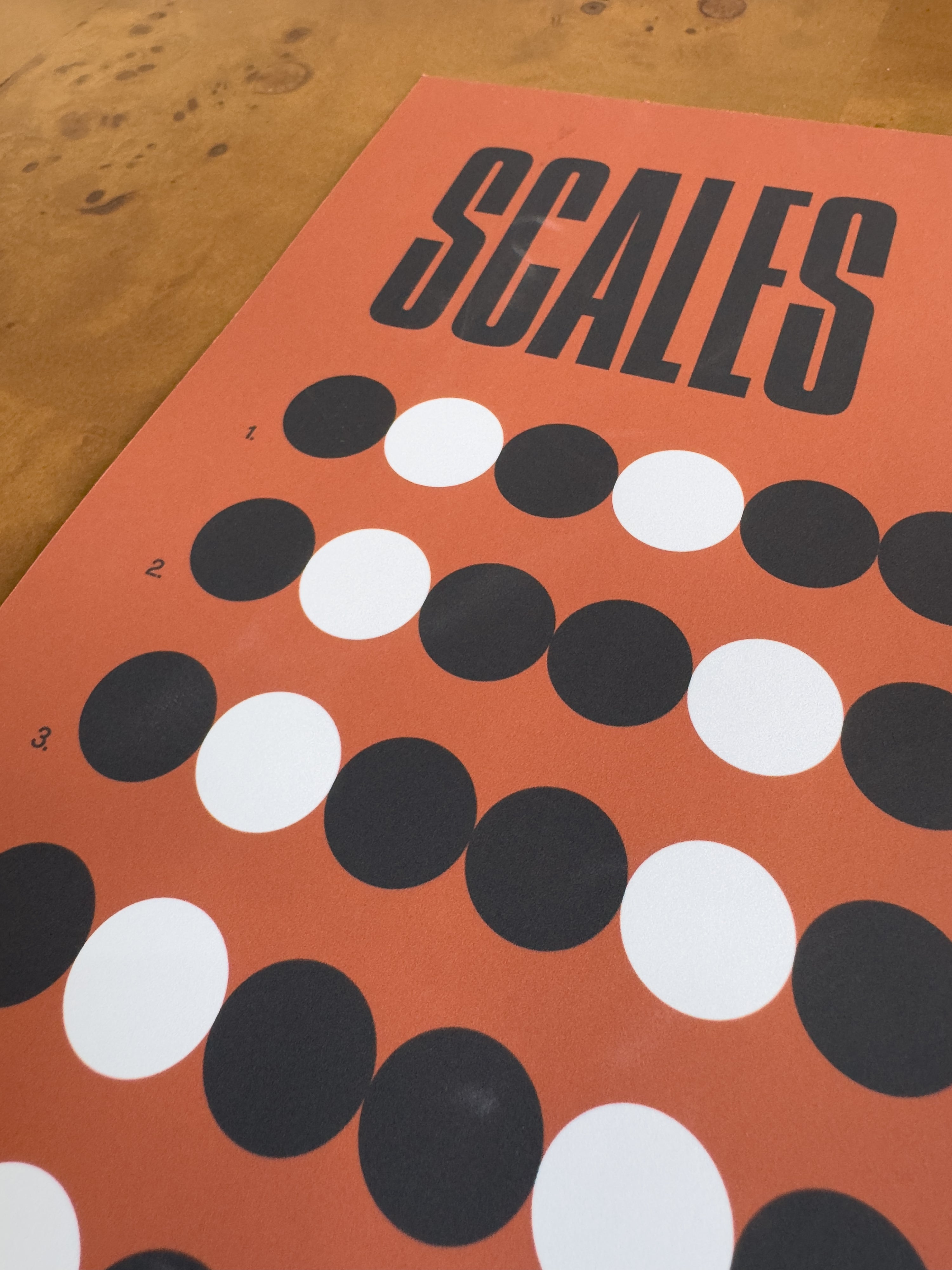 SAMPLE: Scales Dot Design, Red 12x18