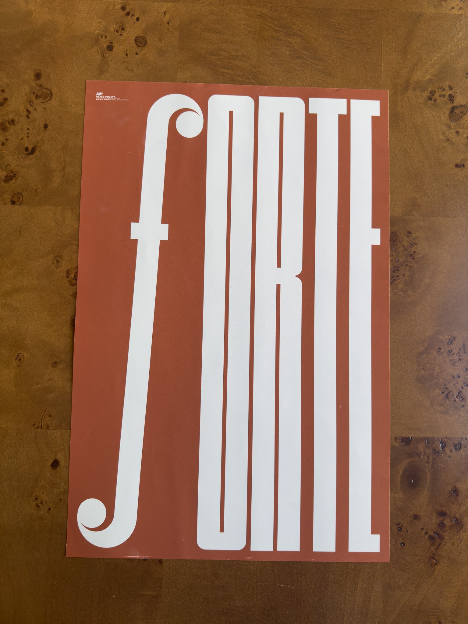 SAMPLE: Forte Typography Print, Red 12x18