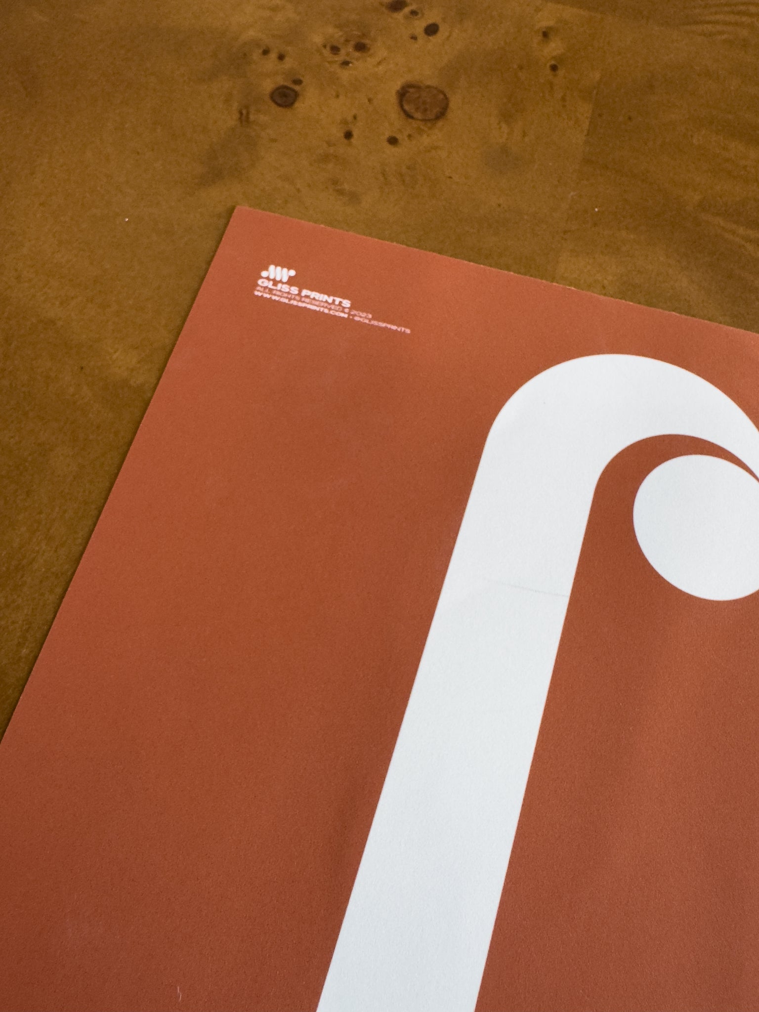 SAMPLE: Forte Typography Print, Red 12x18