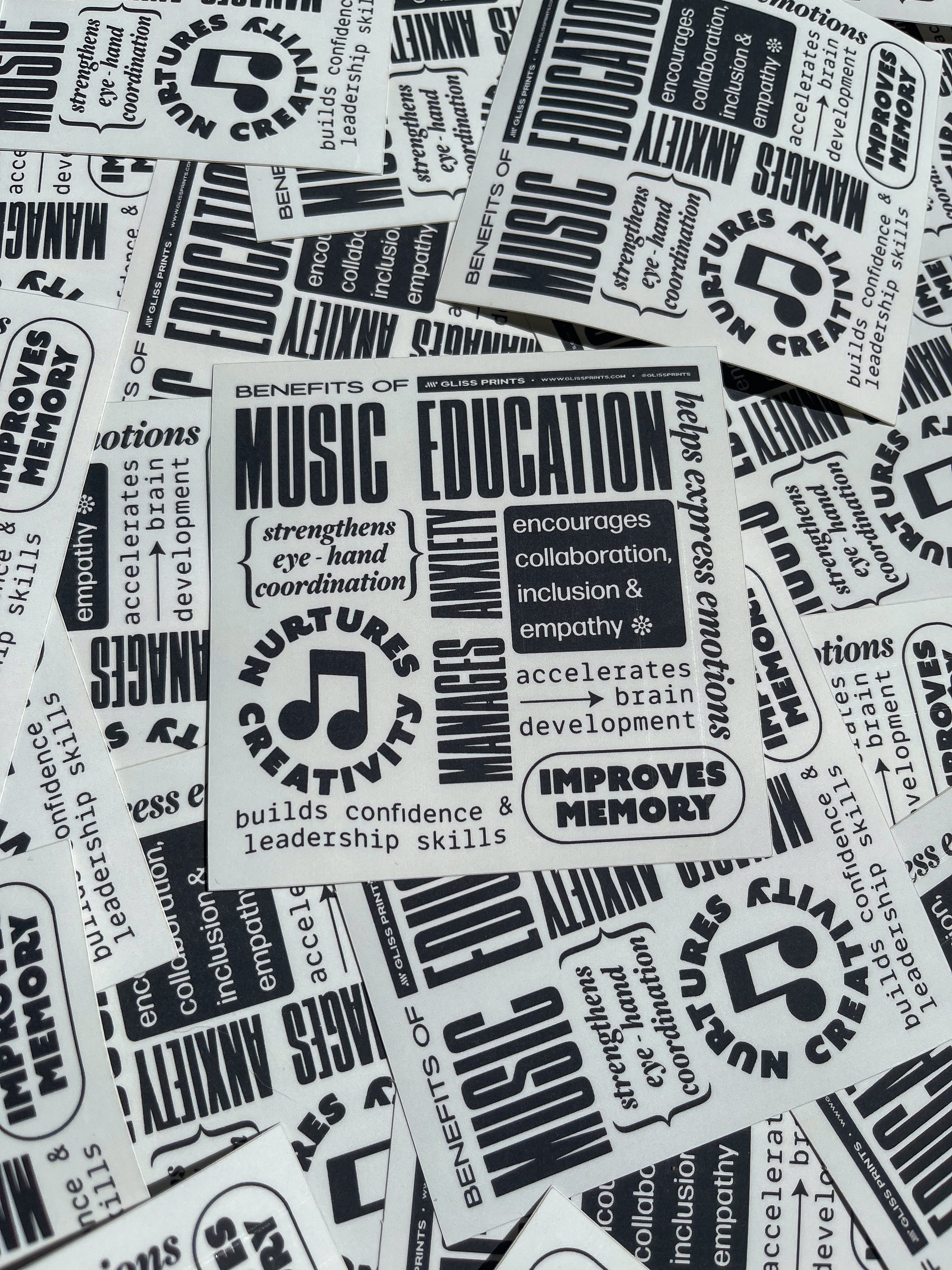 Benefits of Music Education Sticker