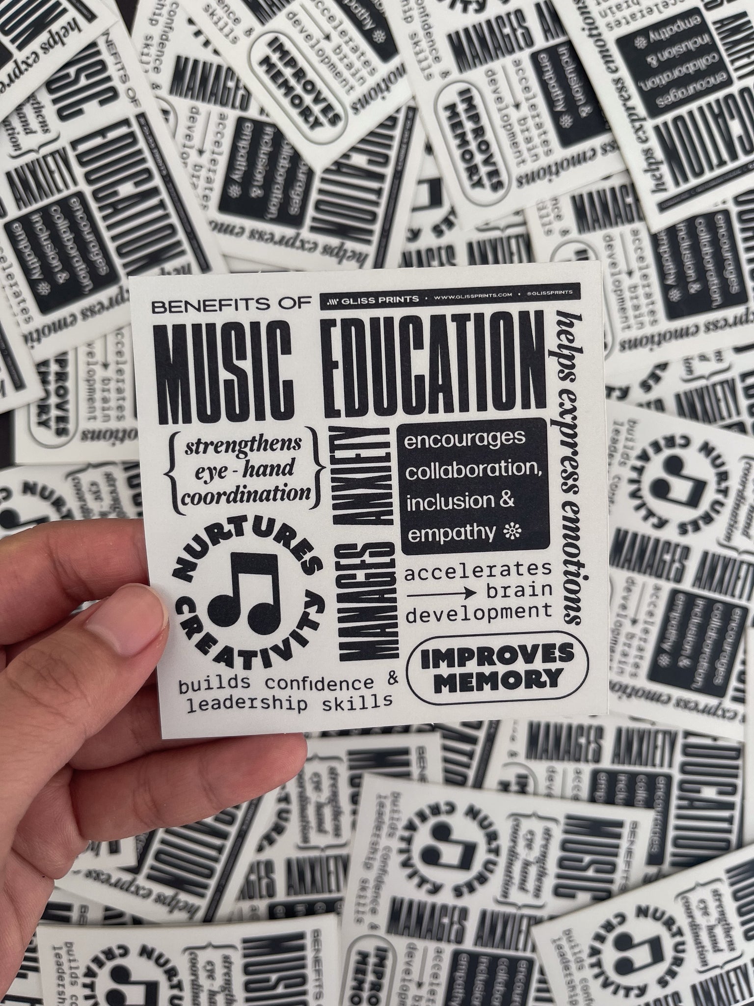 Benefits of Music Education Sticker