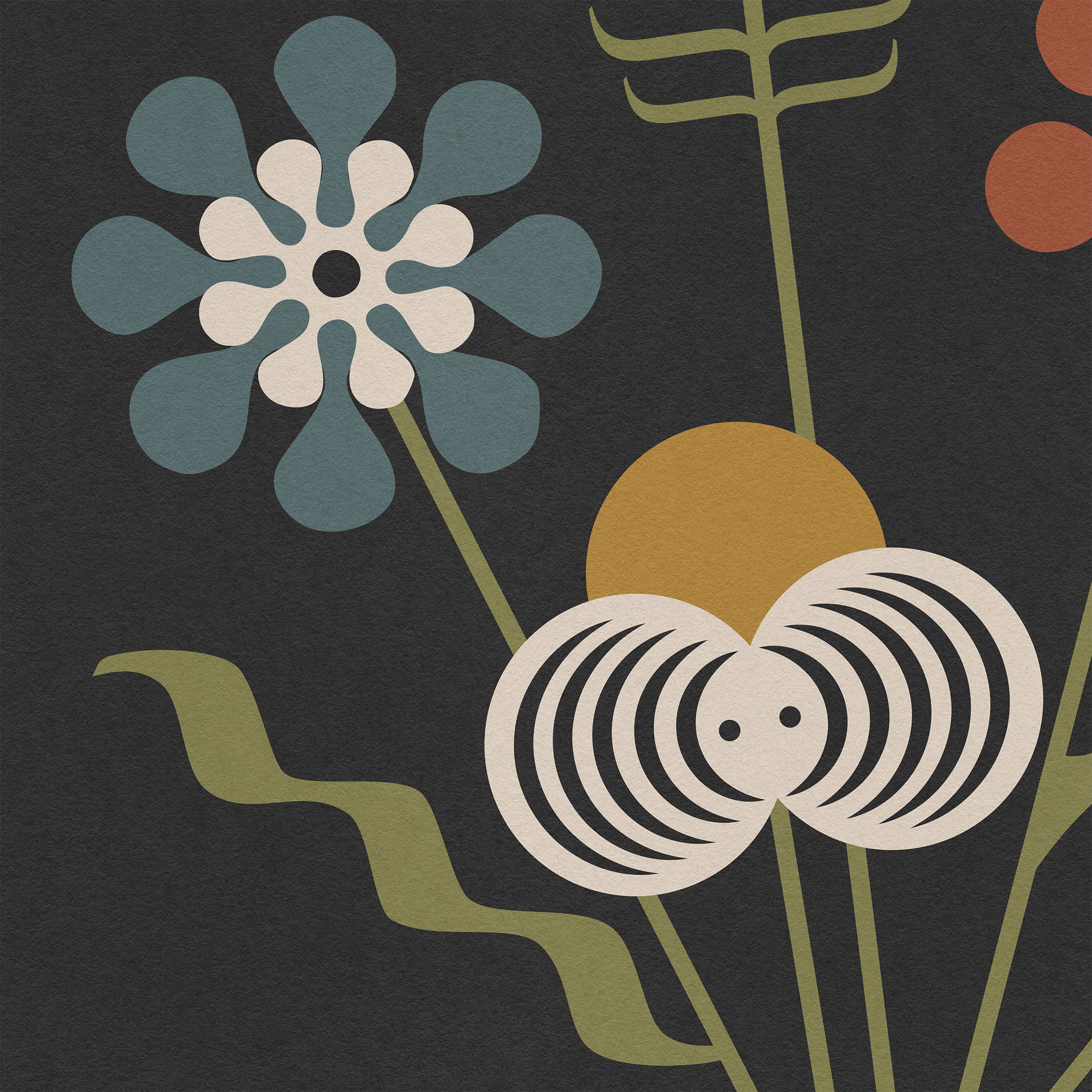 Music Flora - Music Symbols Flower Bouquet Print
