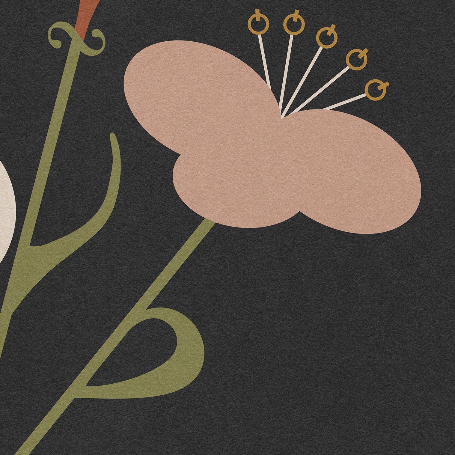 Music Flora - Music Symbols Flower Bouquet Print