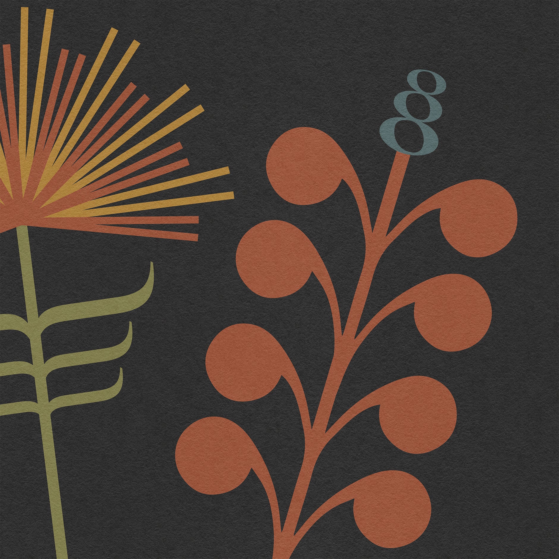 Music Flora - Music Symbols Flower Bouquet Print