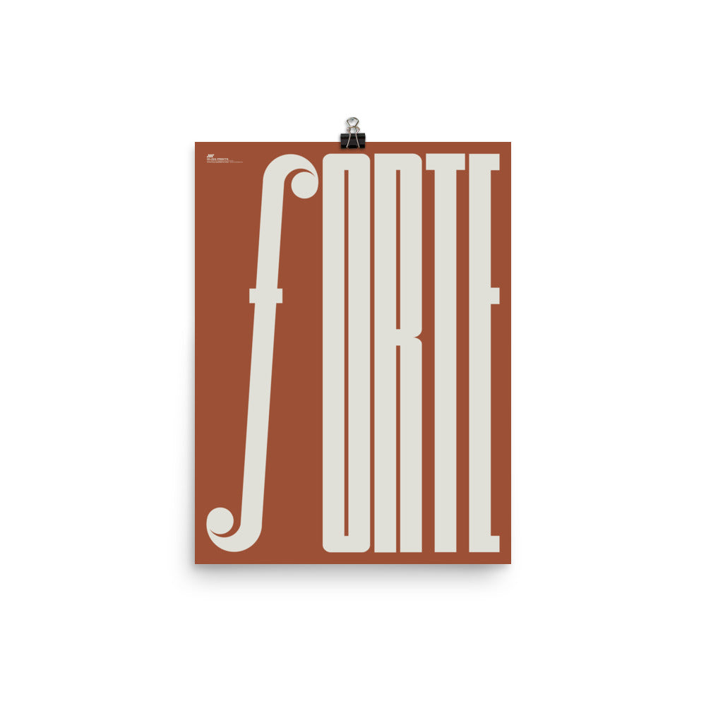Forte Typography Music Poster, Red