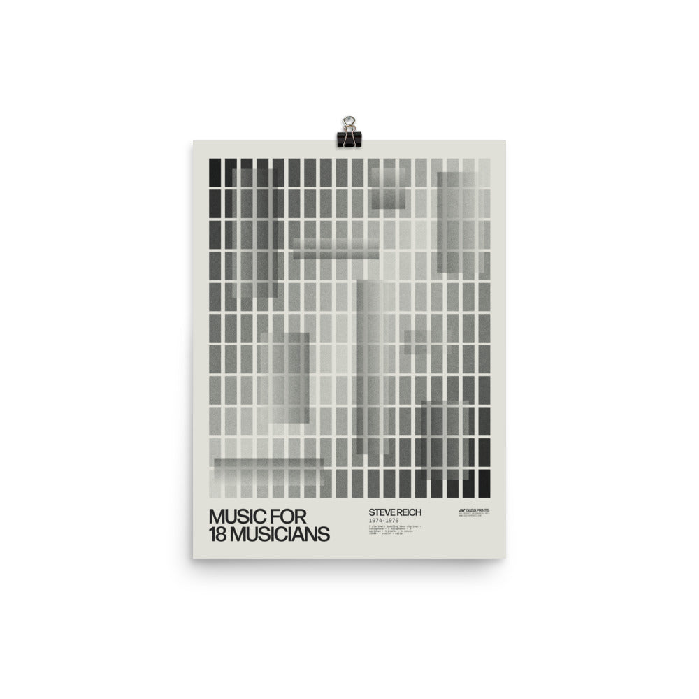 Music for 18 Musicians by Steve Reich Concert Poster