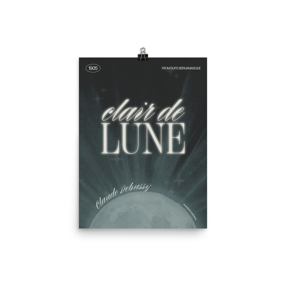 Claude Debussy's Clair de Lune Concert Poster
