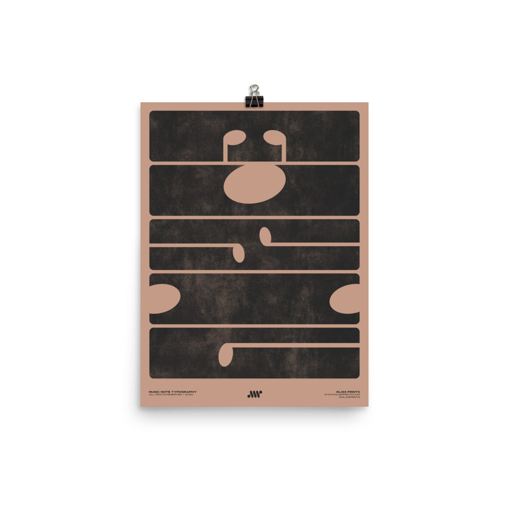 M-U-S-I-C Typography Poster, Pink