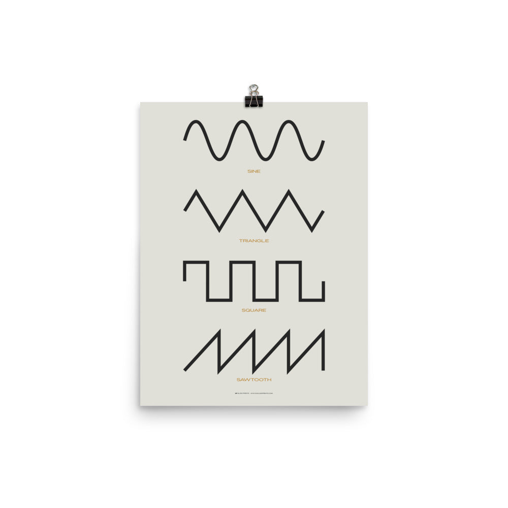 Synthesizer Waveform Print, Cream