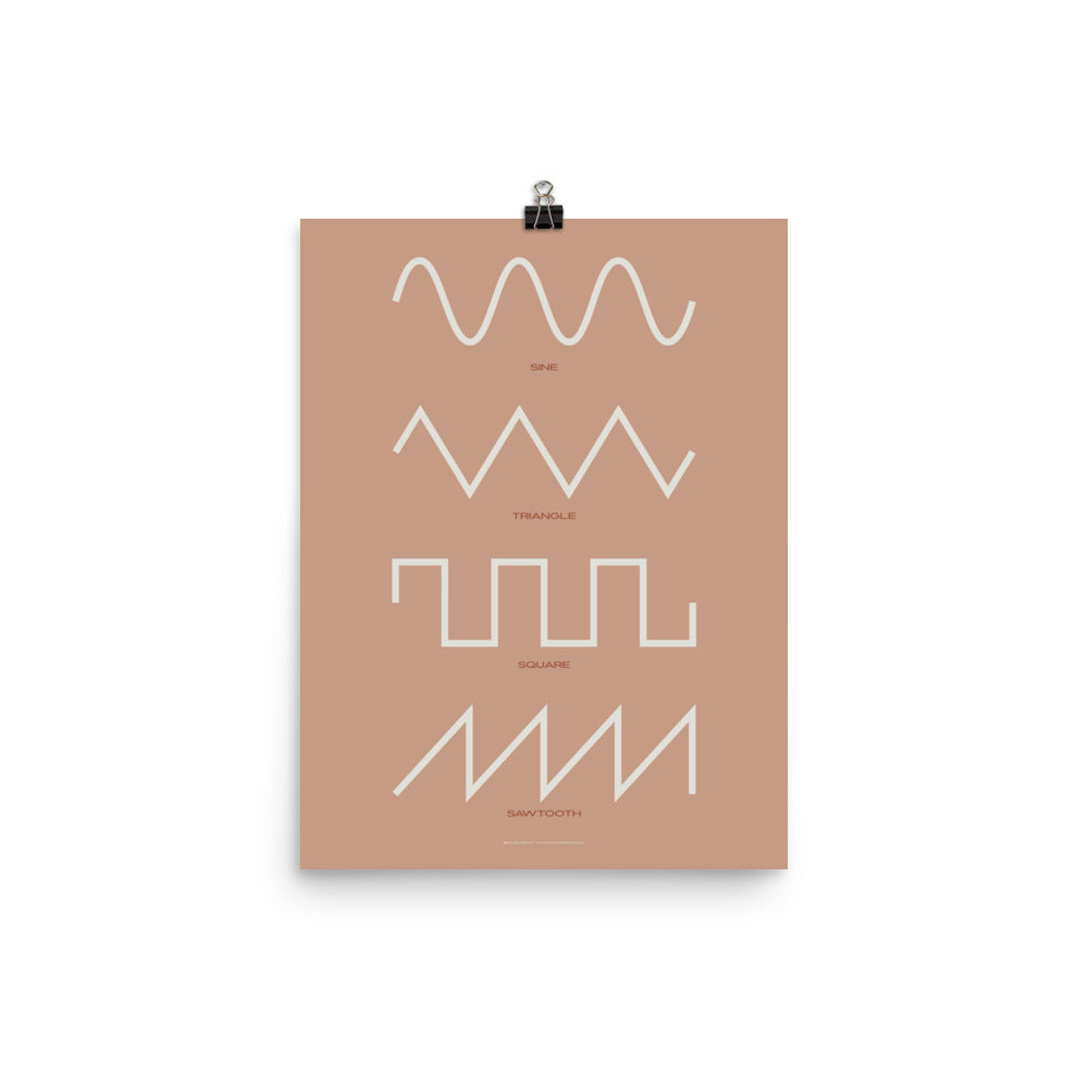 Synthesizer Waveform Print, Pink