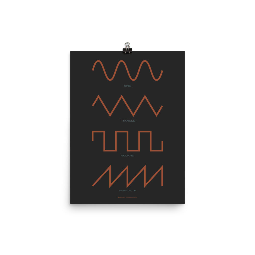 Synthesizer Waveform Print, Black