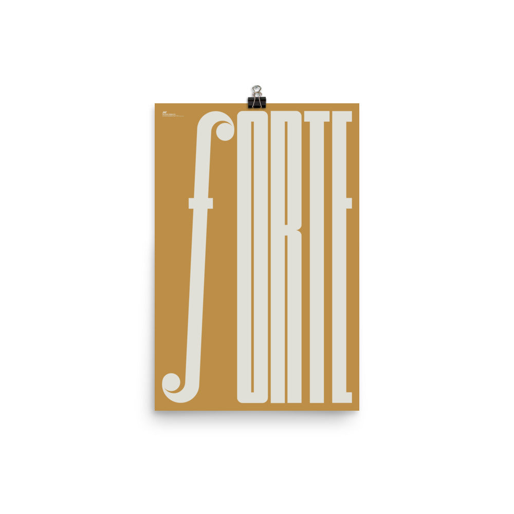 Forte Typography Music Poster, Yellow