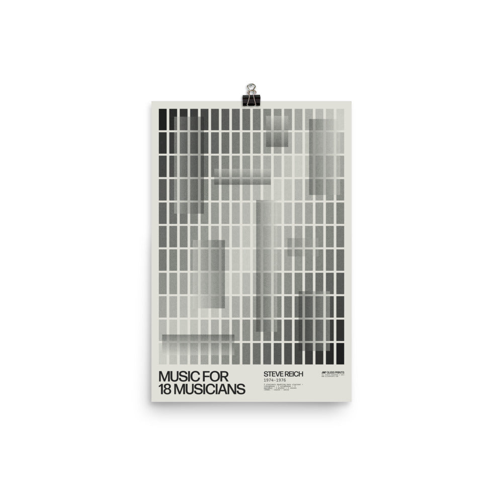 Music for 18 Musicians by Steve Reich Concert Poster