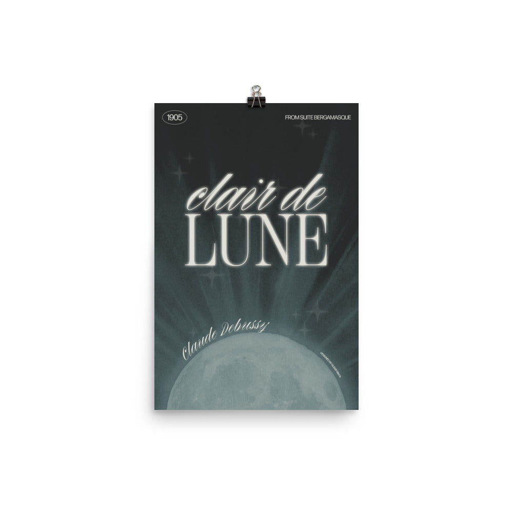Claude Debussy's Clair de Lune Concert Poster