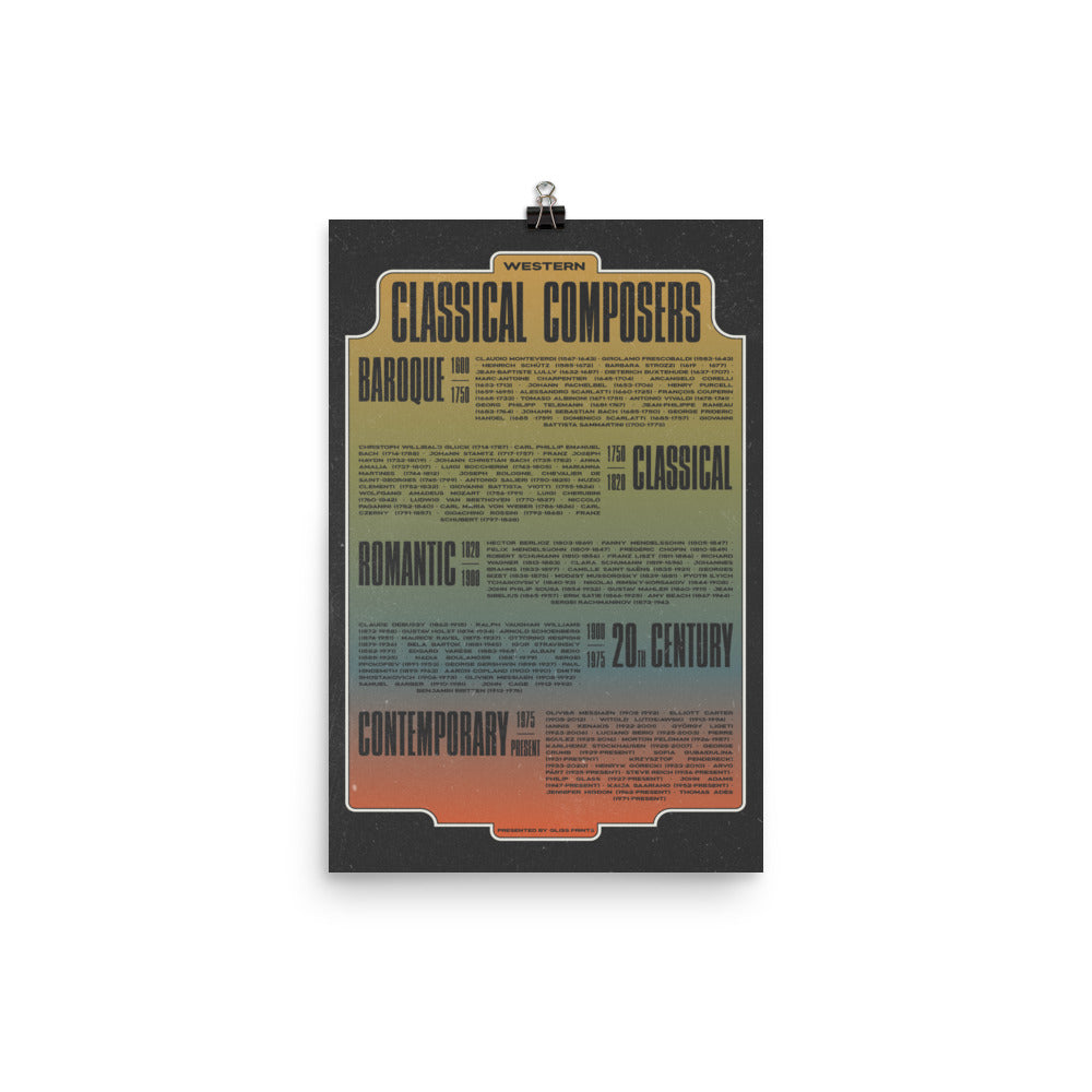 Classical Composers, Music Festival Poster