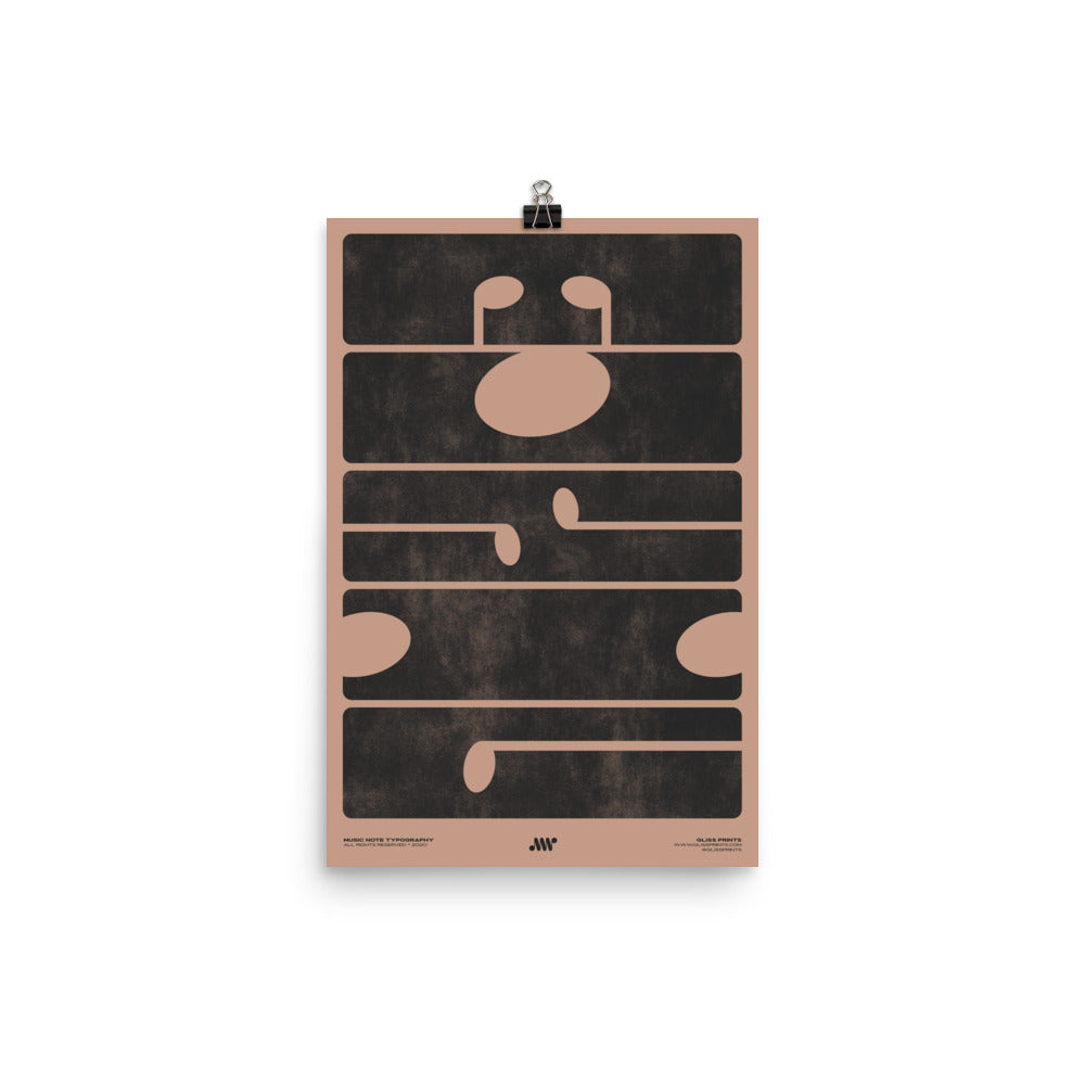 M-U-S-I-C Typography Poster, Pink