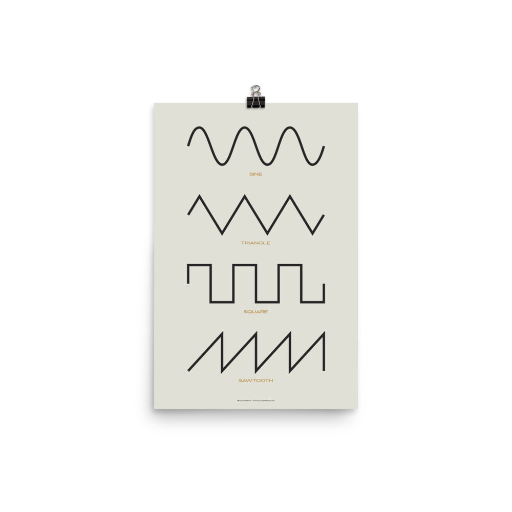 Synthesizer Waveform Print, Cream