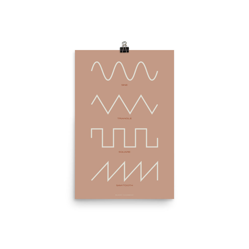Synthesizer Waveform Print, Pink