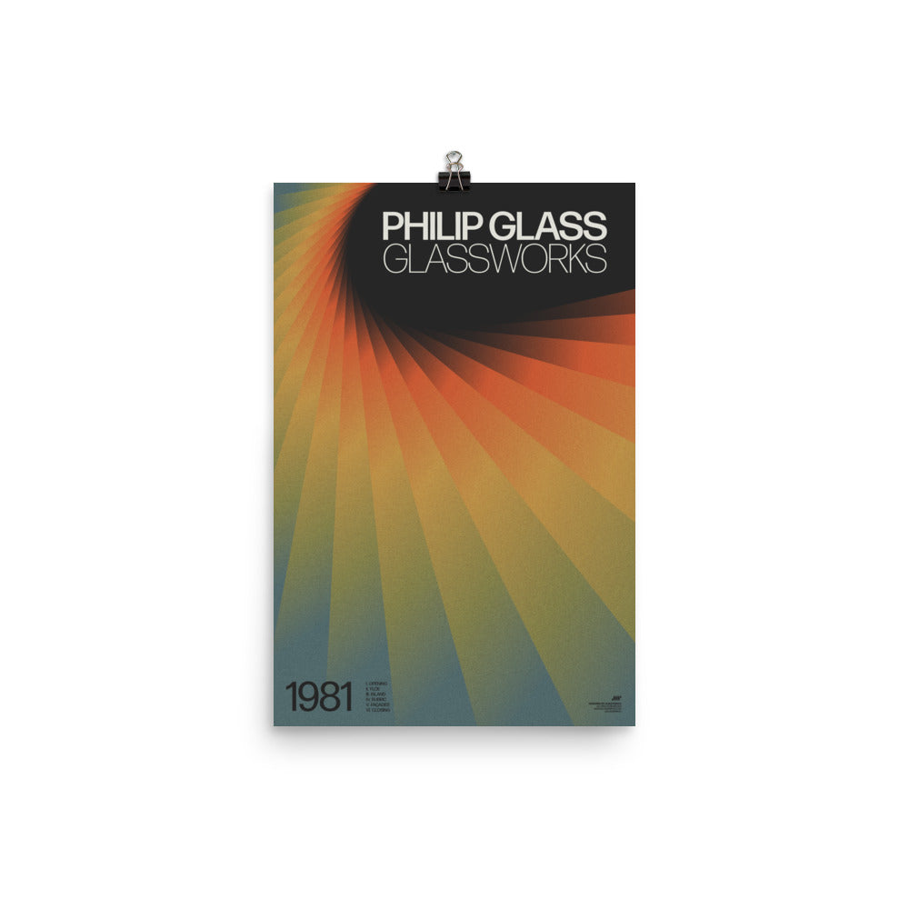 Philip Glass Glassworks Concert Poster