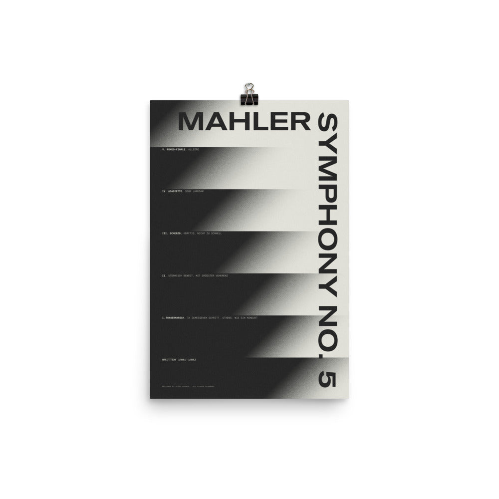 Gustav Mahler's Symphony No. 5 Classical Music Concert Poster