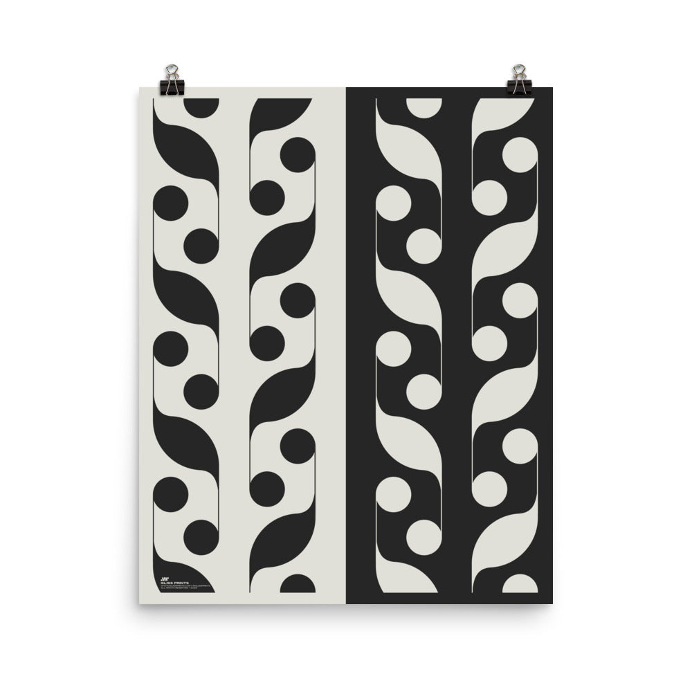 8th Note Abstract Vines Print