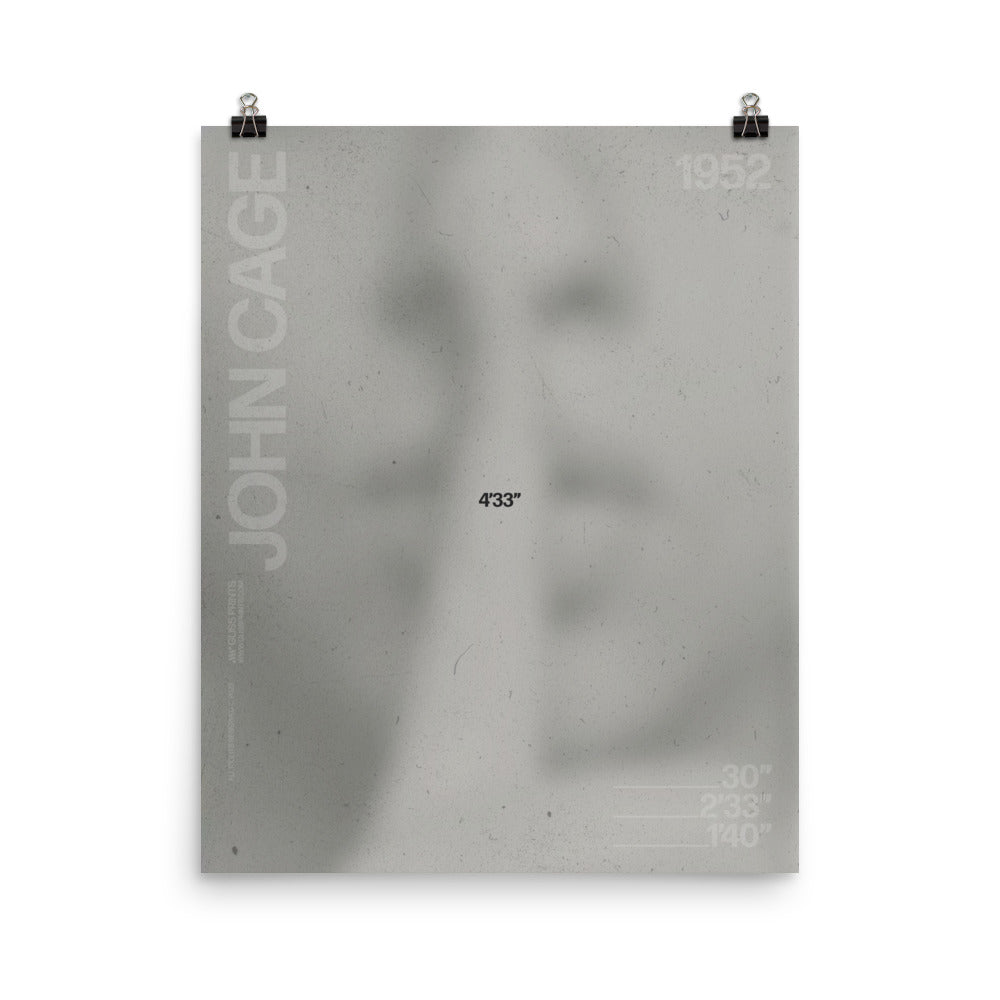 John Cage 4'33" Concert Poster