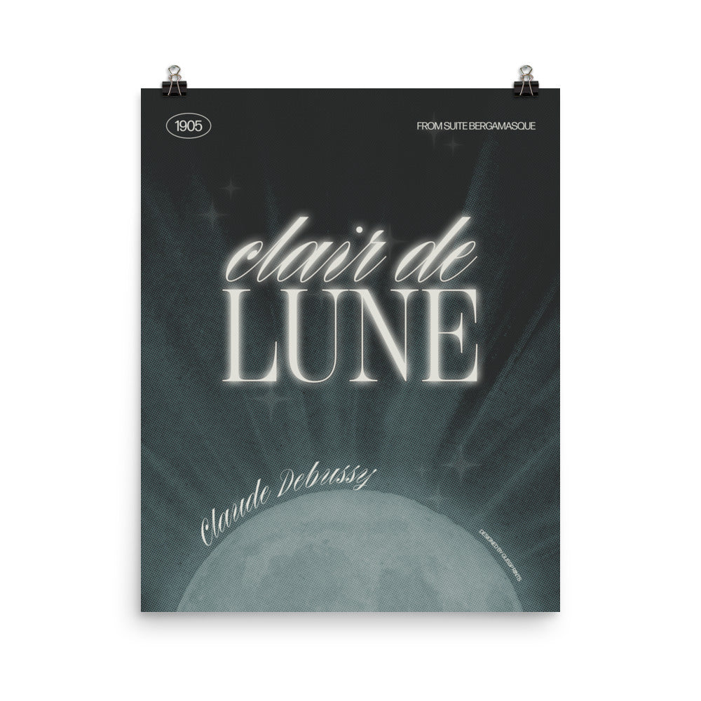 Claude Debussy's Clair de Lune Concert Poster