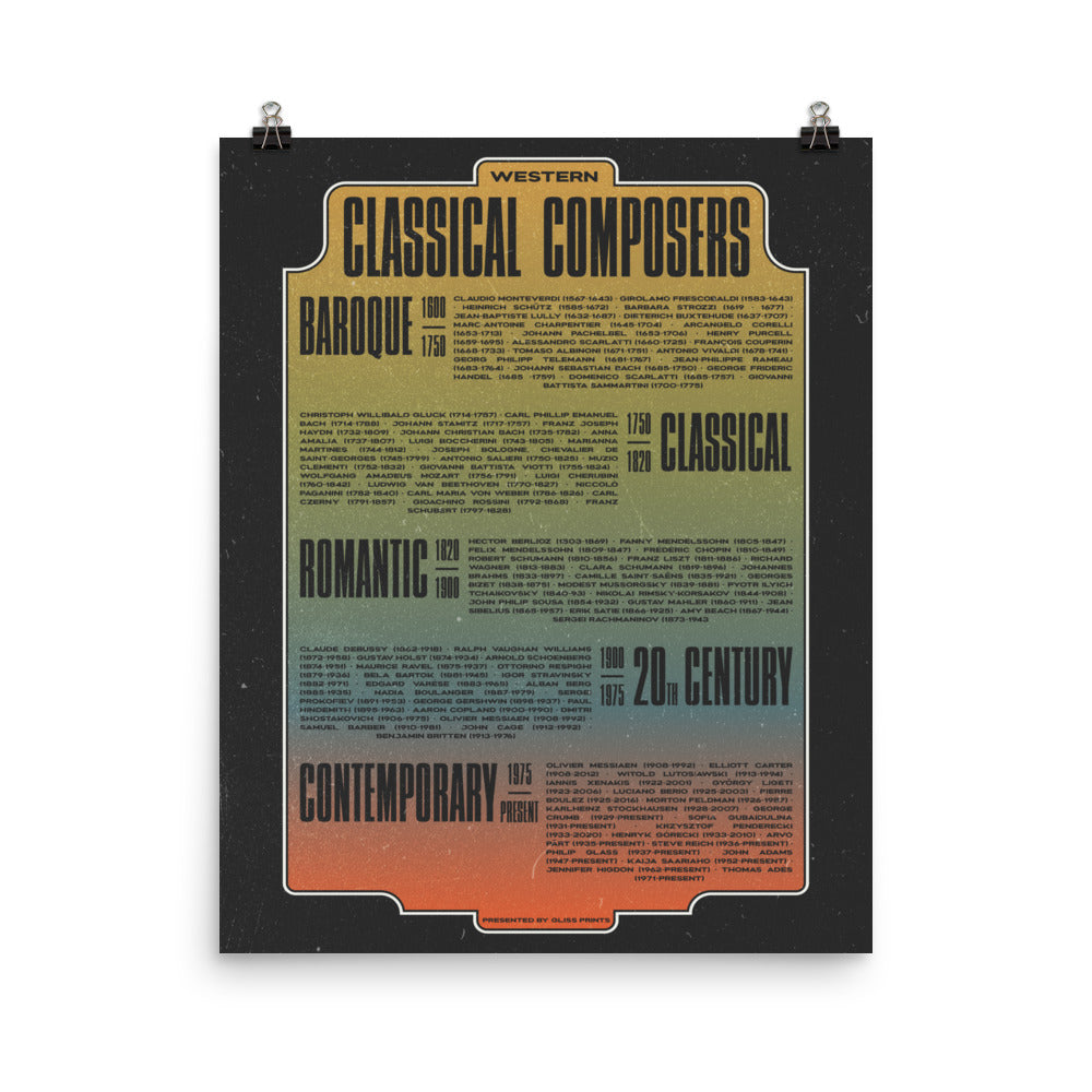 Classical Composers, Music Festival Poster