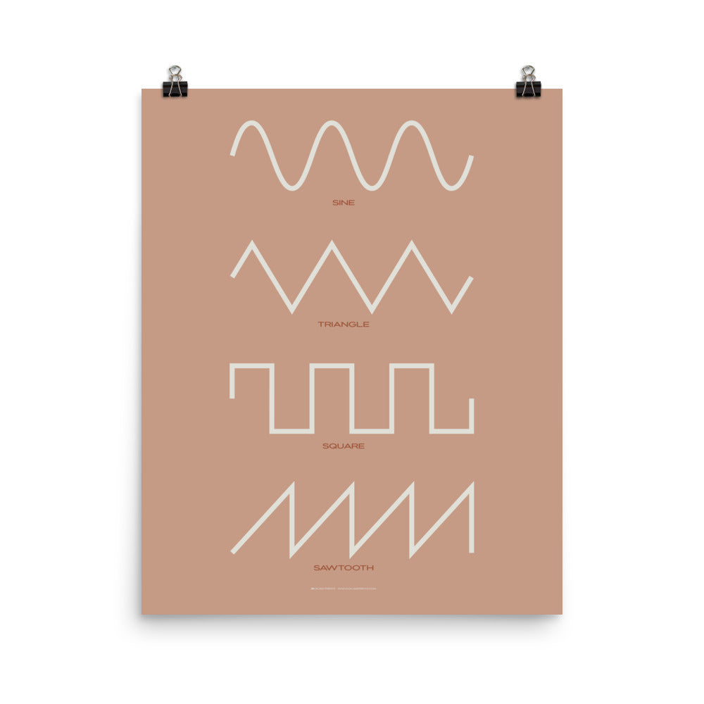 Synthesizer Waveform Print, Pink