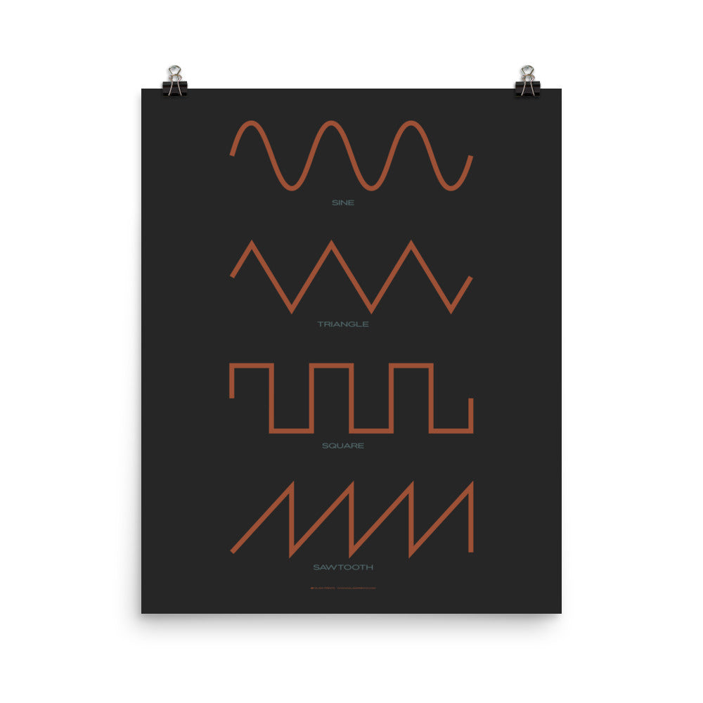 Synthesizer Waveform Print, Black
