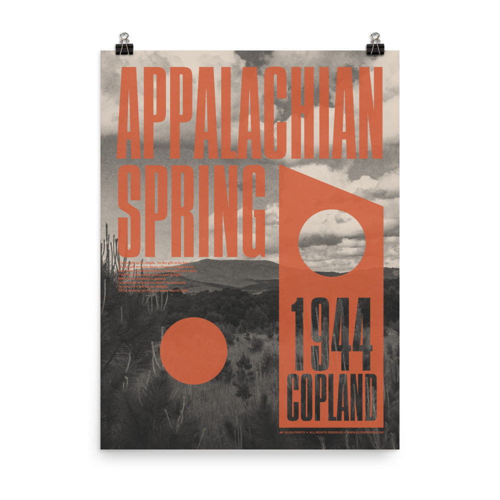 Aaron Copland Appalachian Spring Concert Poster