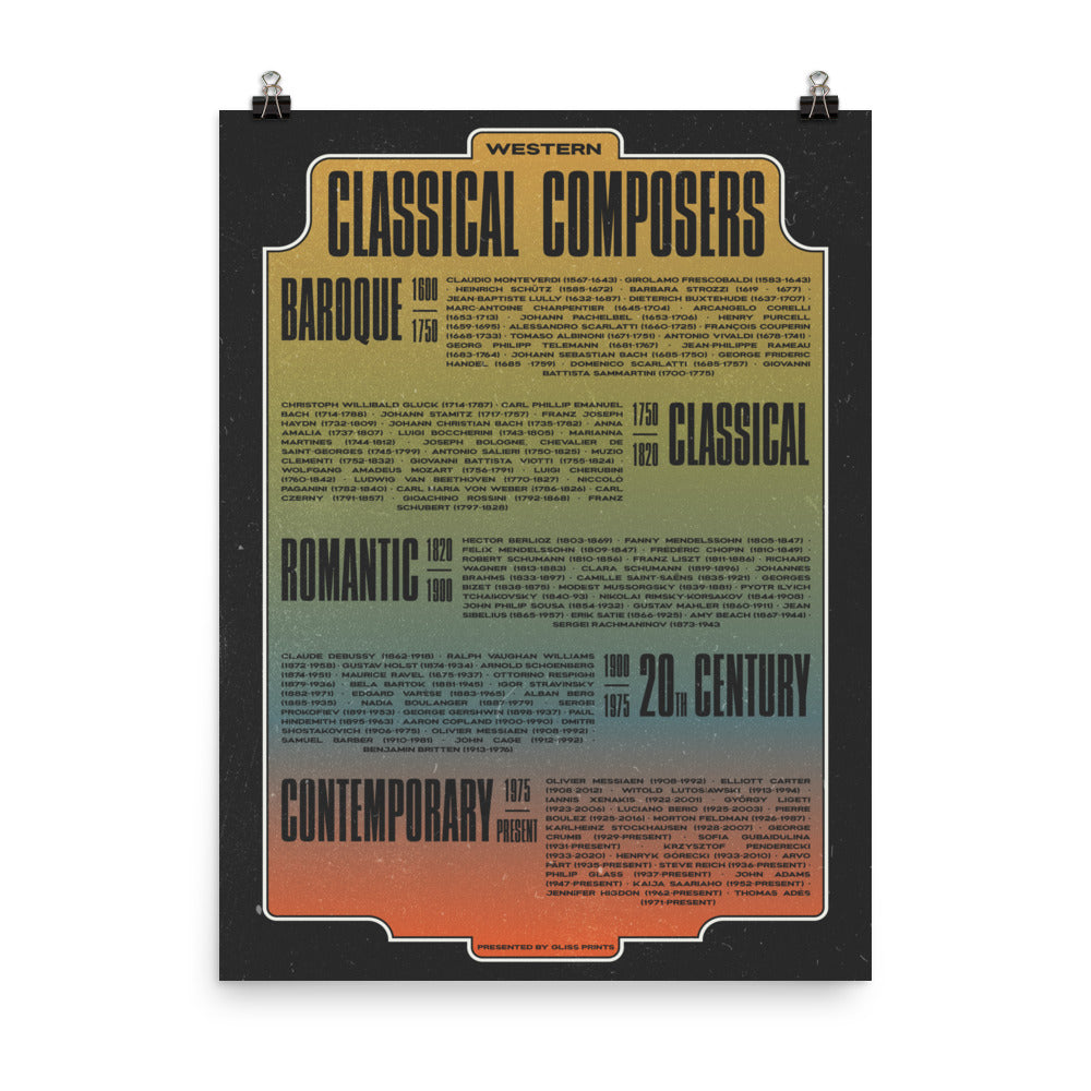 Classical Composers, Music Festival Poster