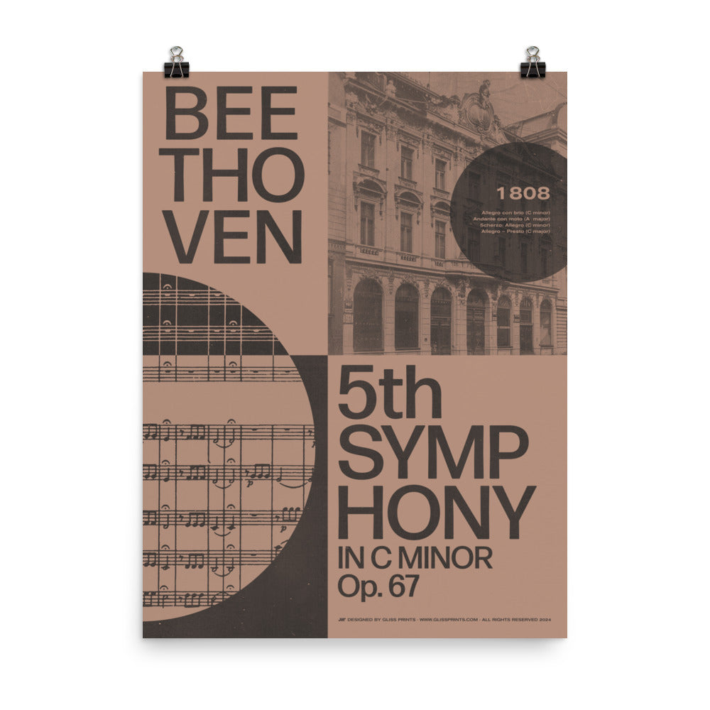 Beethoven's 5th Symphony Concert Poster – Gliss Prints