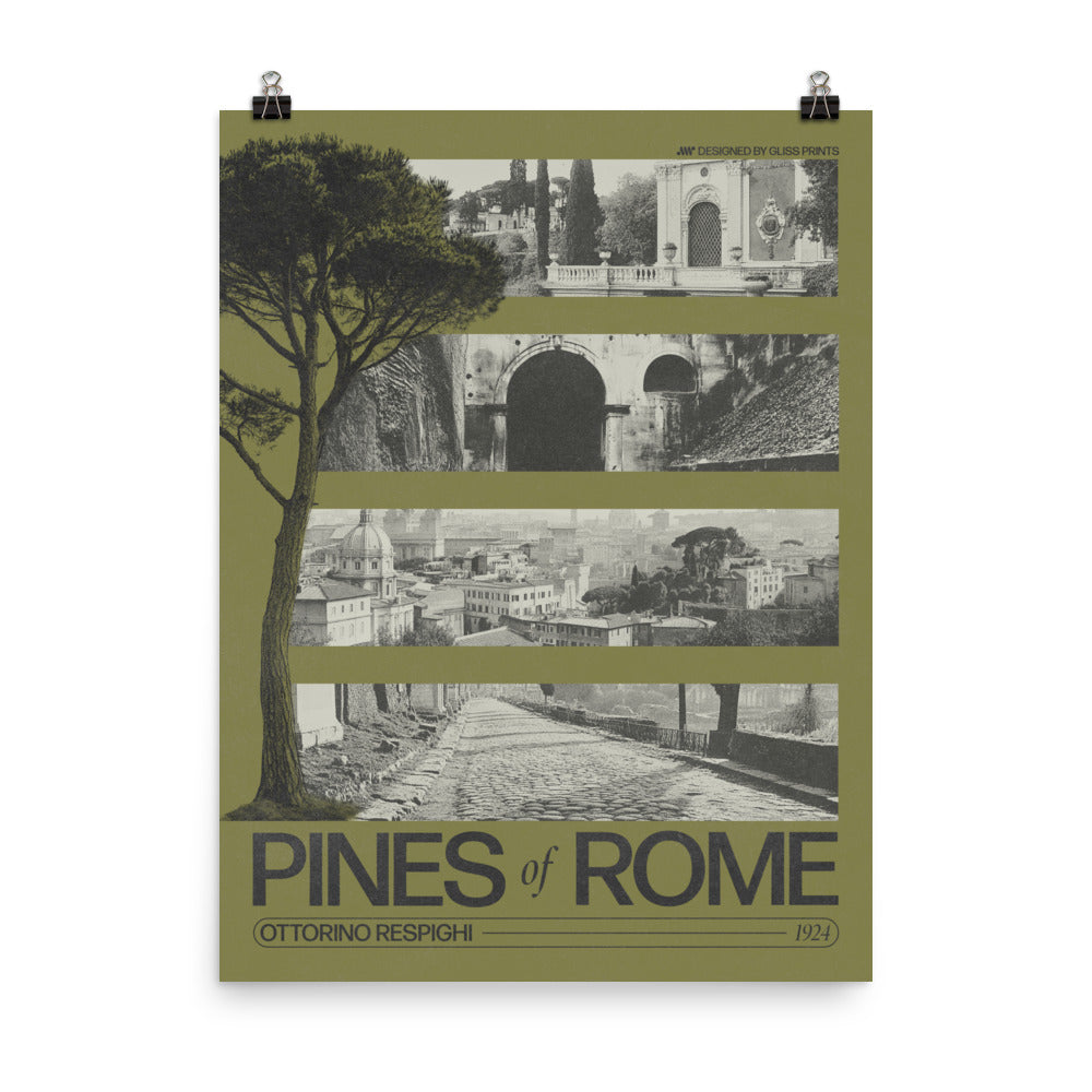 Ottorino Respighi's Pines of Rome Concert Poster – Gliss Prints