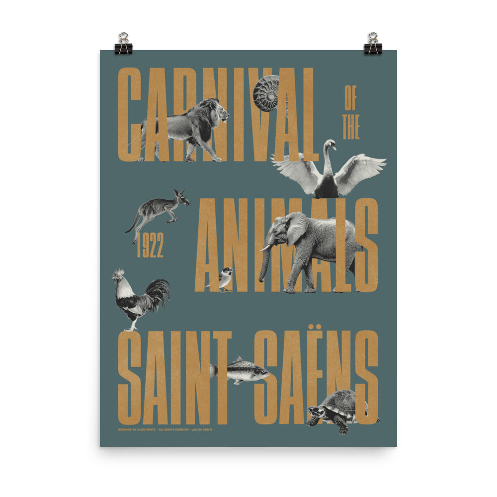 Carnival of the Animals, Camille Saint-Saëns Concert Poster