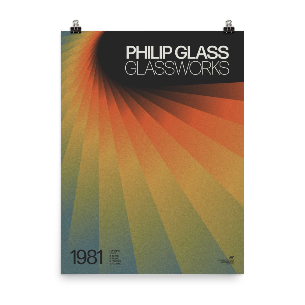 Philip Glass Glassworks Concert Poster