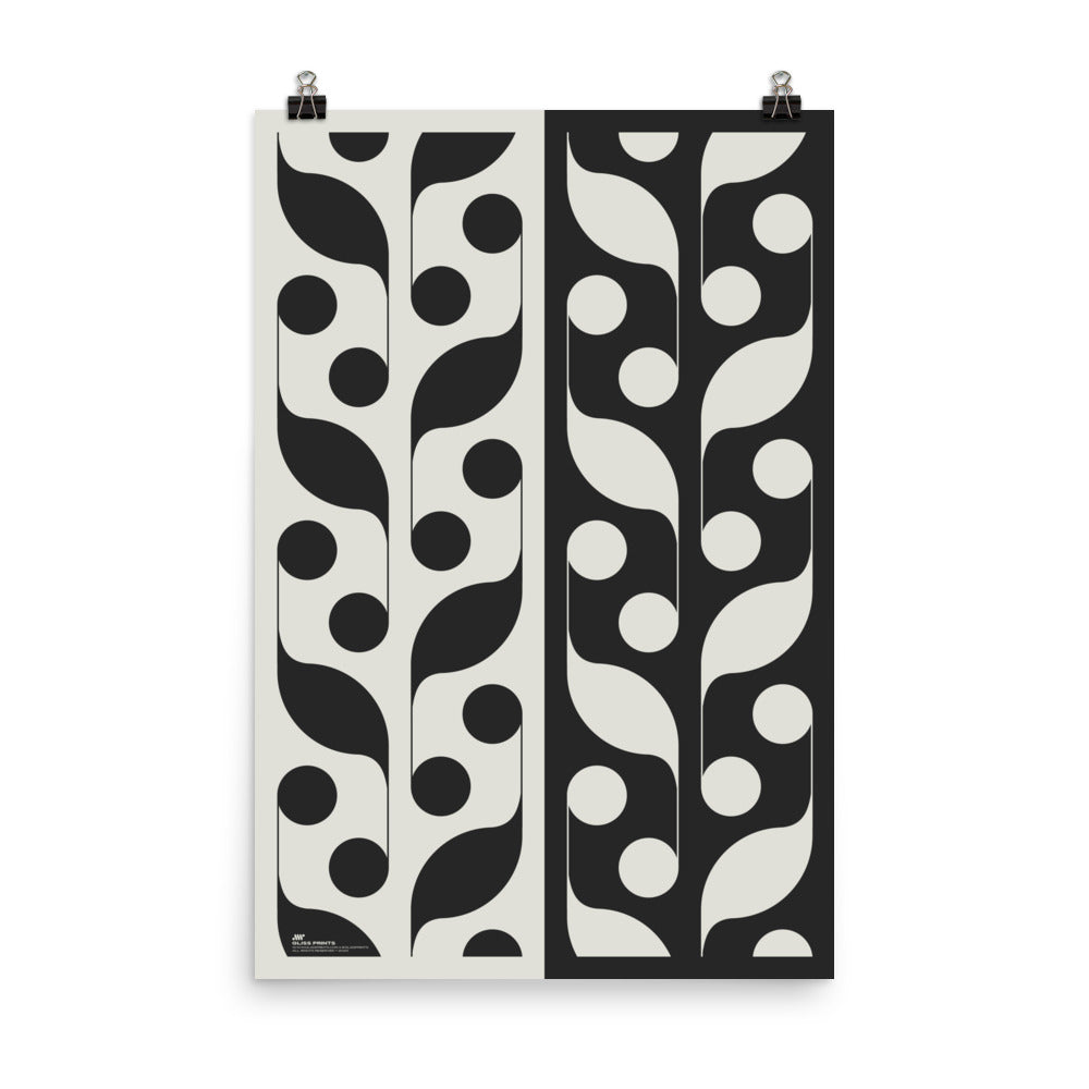 8th Note Abstract Vines Print