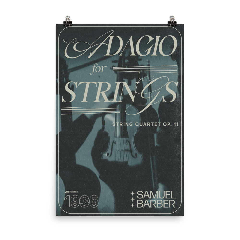 Samuel Barber's Adagio for Strings Concert Poster – Gliss Prints