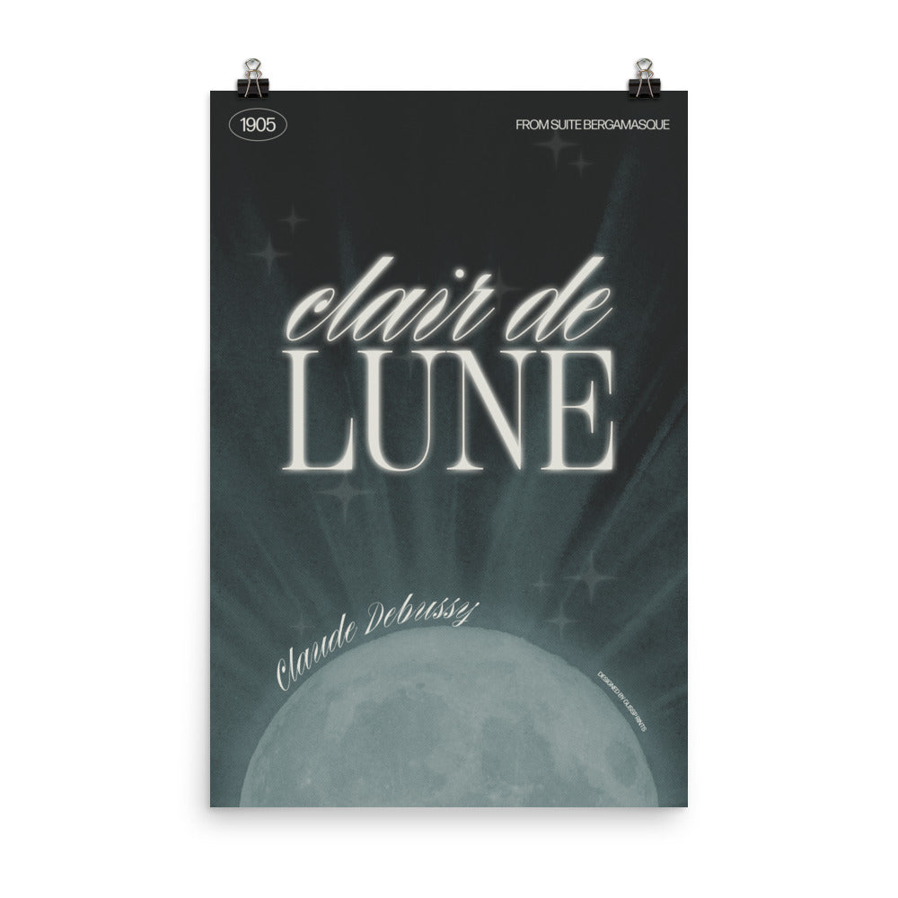 Claude Debussy's Clair de Lune Concert Poster