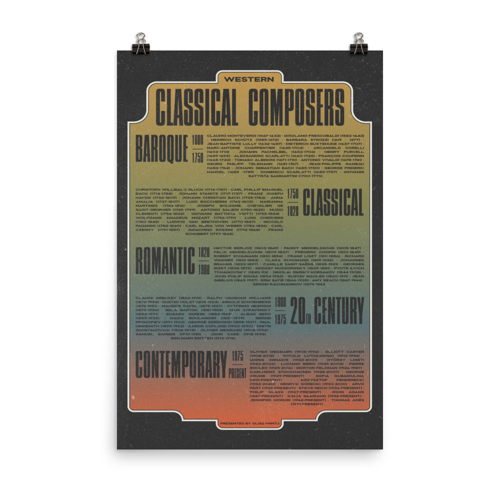 Classical Composers, Music Festival Poster