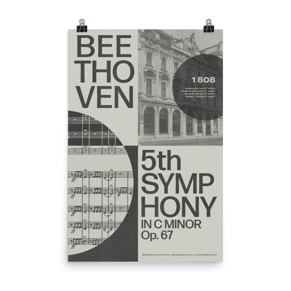 Beethoven's 5th Symphony Concert Poster – Gliss Prints