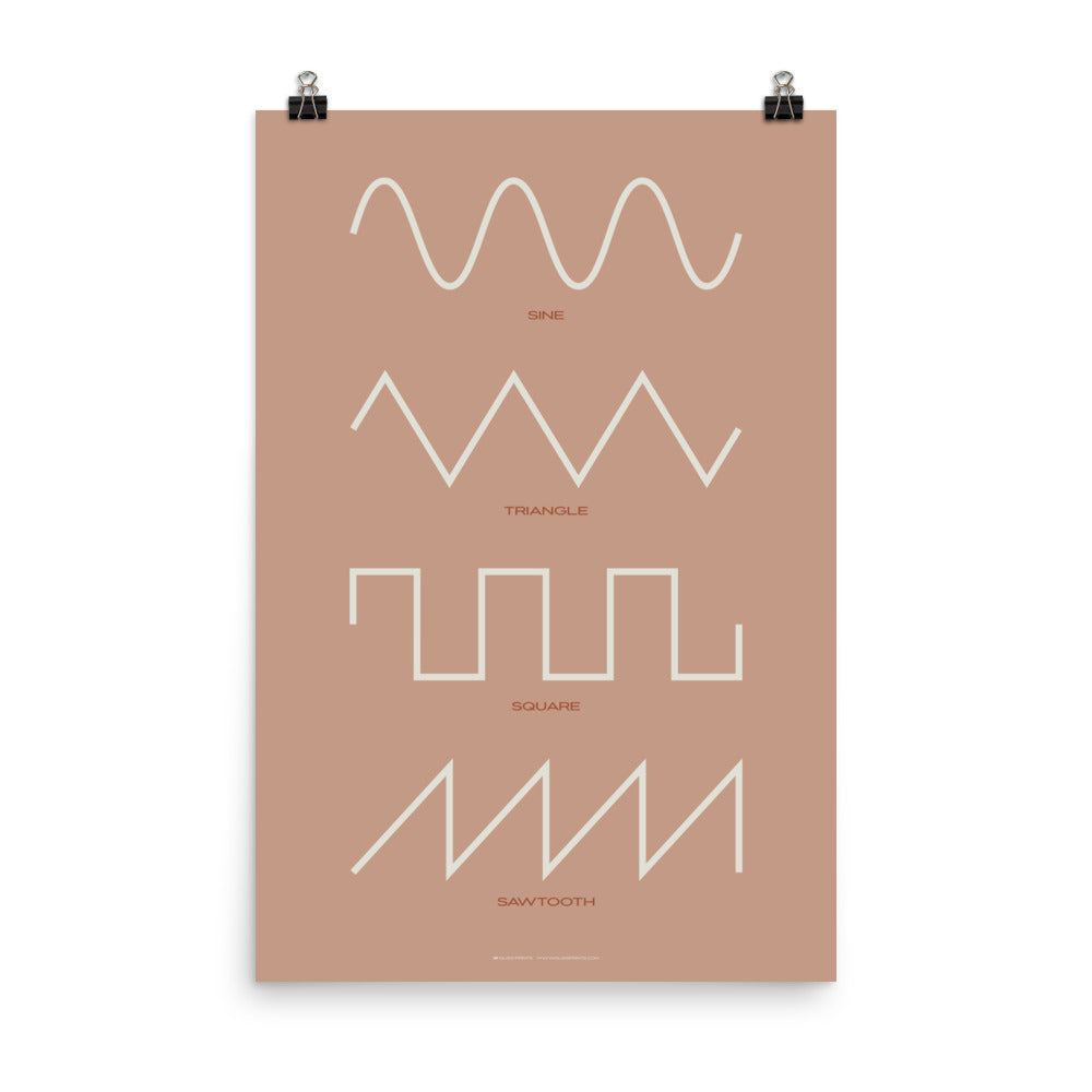 Synthesizer Waveform Print, Pink