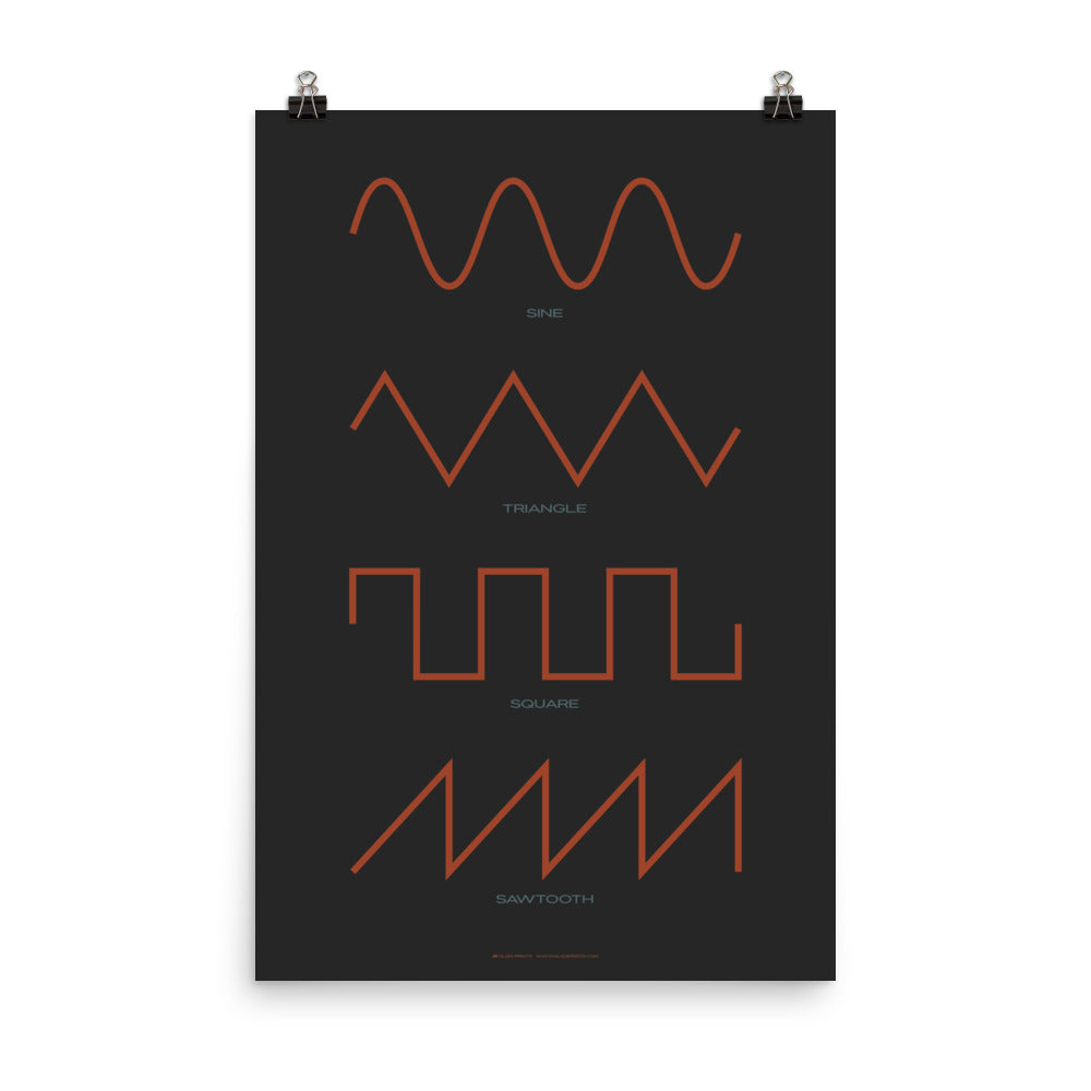 Synthesizer Waveform Print, Black