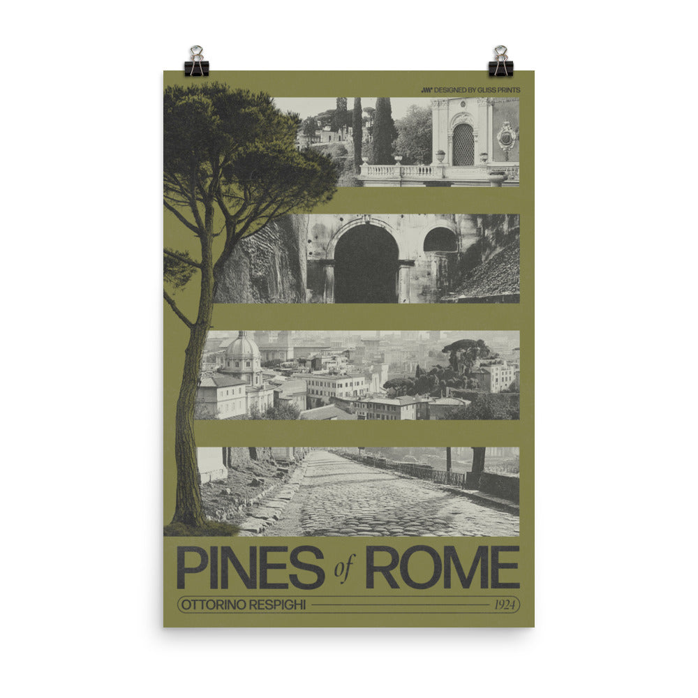 Ottorino Respighi's Pines of Rome Concert Poster