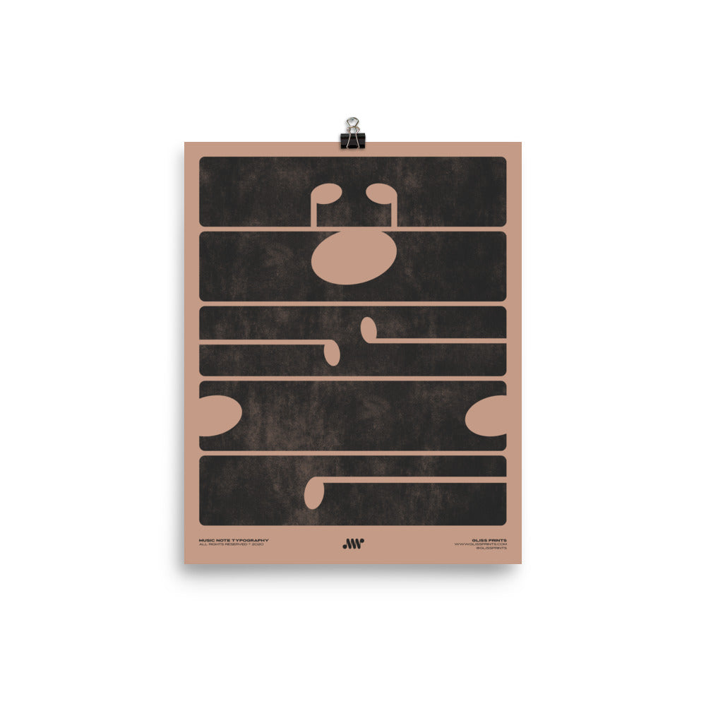 M-U-S-I-C Typography Poster, Pink